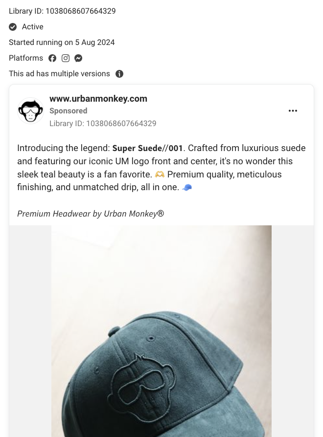 urban monkey facebook dropshipping ads