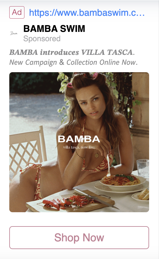 bamba swim facebook ads