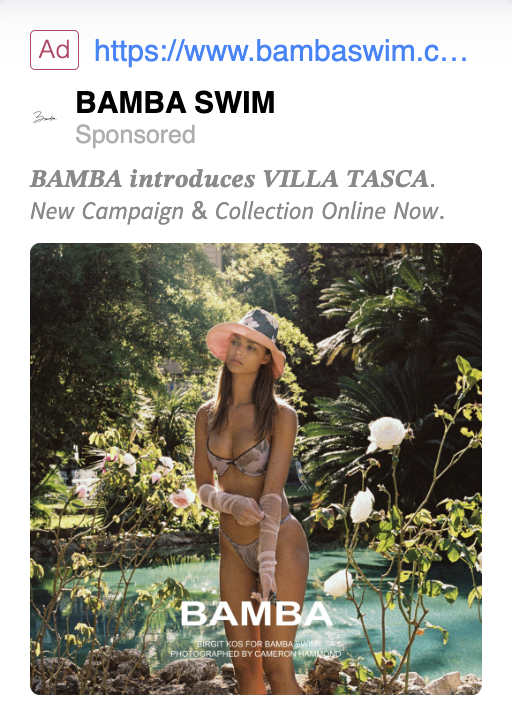 bamba swim instagram ads