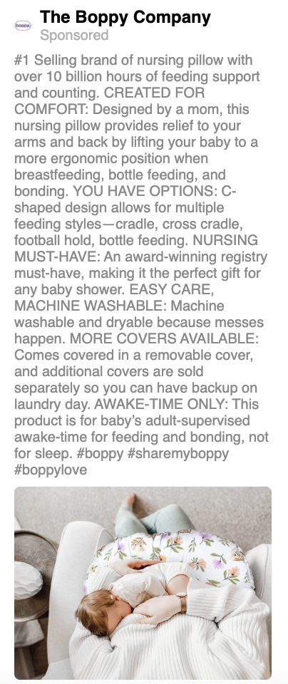 boppy facebook ads