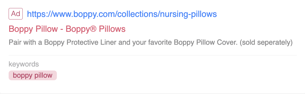 boppy google ads