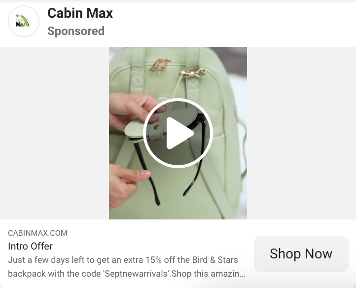 cabin max facebook ads