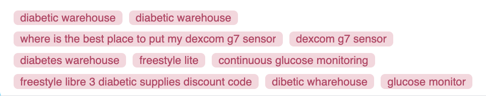 diabetic warehouse seo keywords