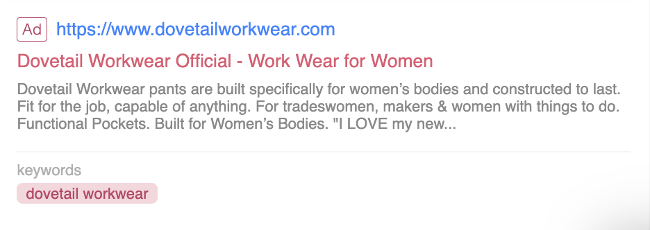 dovetail google ads