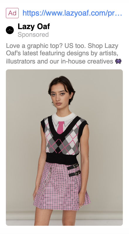 lazy oaf instagram ad