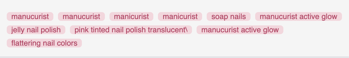 manucurist seo keywords