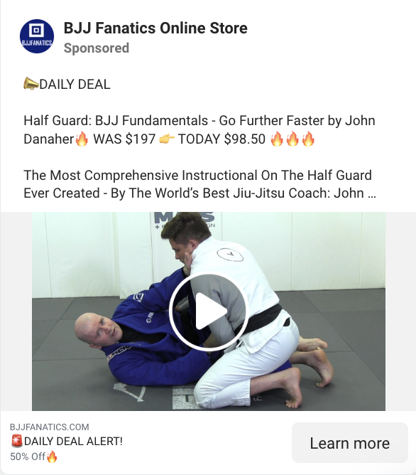 bjj fanatics facebook ads