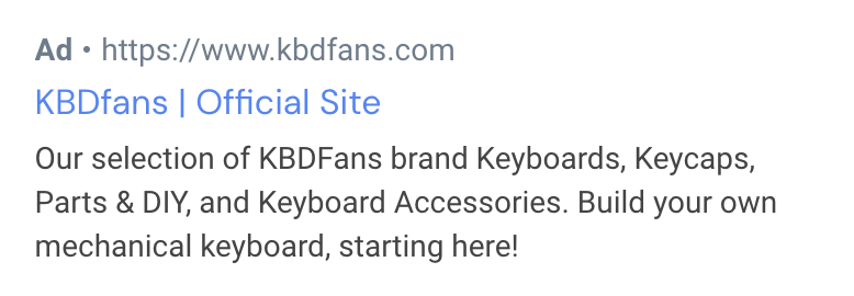 kbdfans google ads