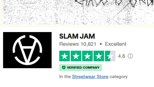 slam jam trustpilot rating